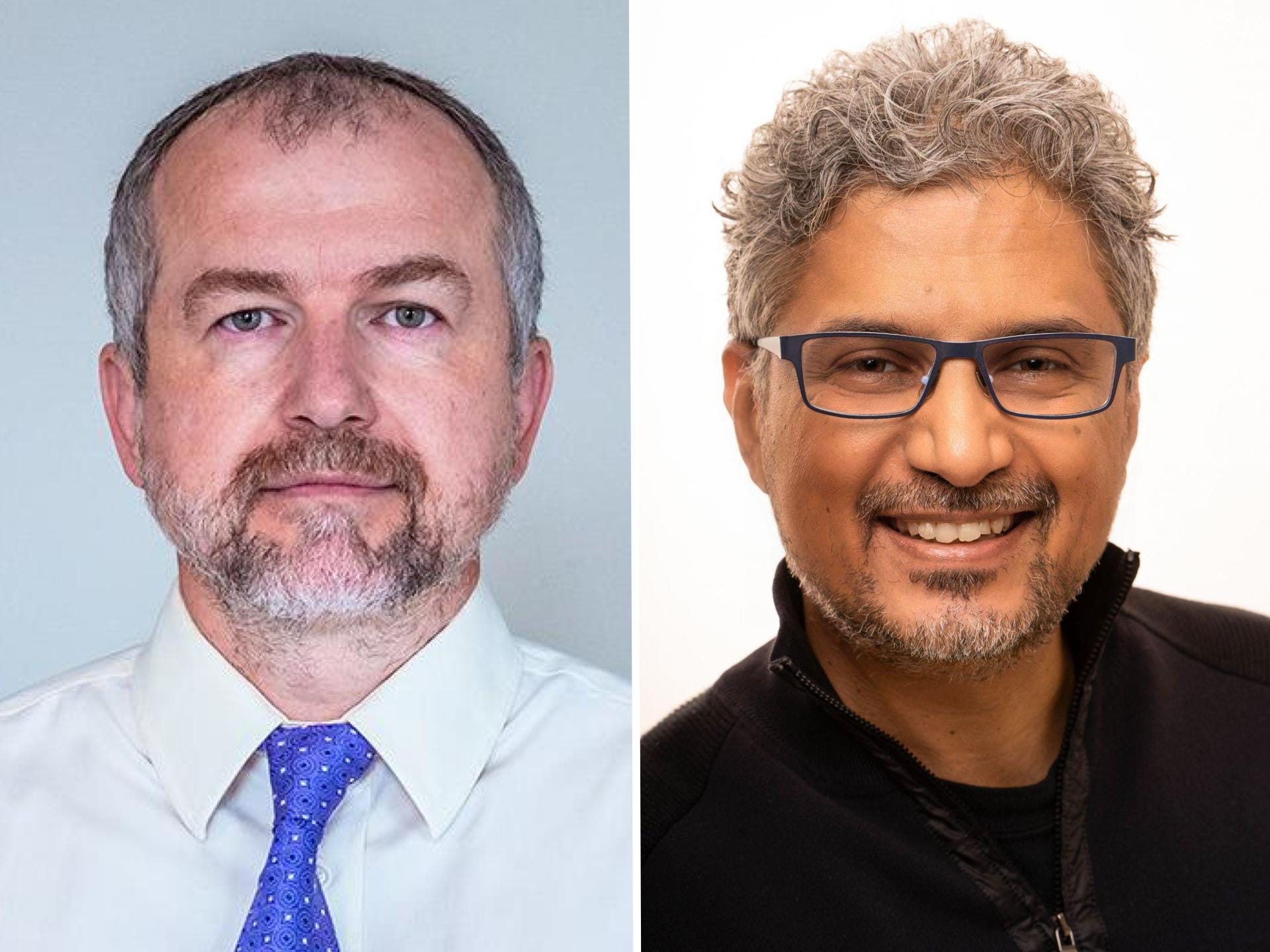 Side by Side of Momo Vuyisich, Viome's chief science officer, and Guru Banavar, the company's chief technology officer.