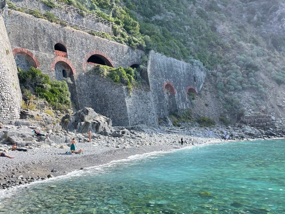 Spiaggia Del Paese in Cinque Terre, Italy.
