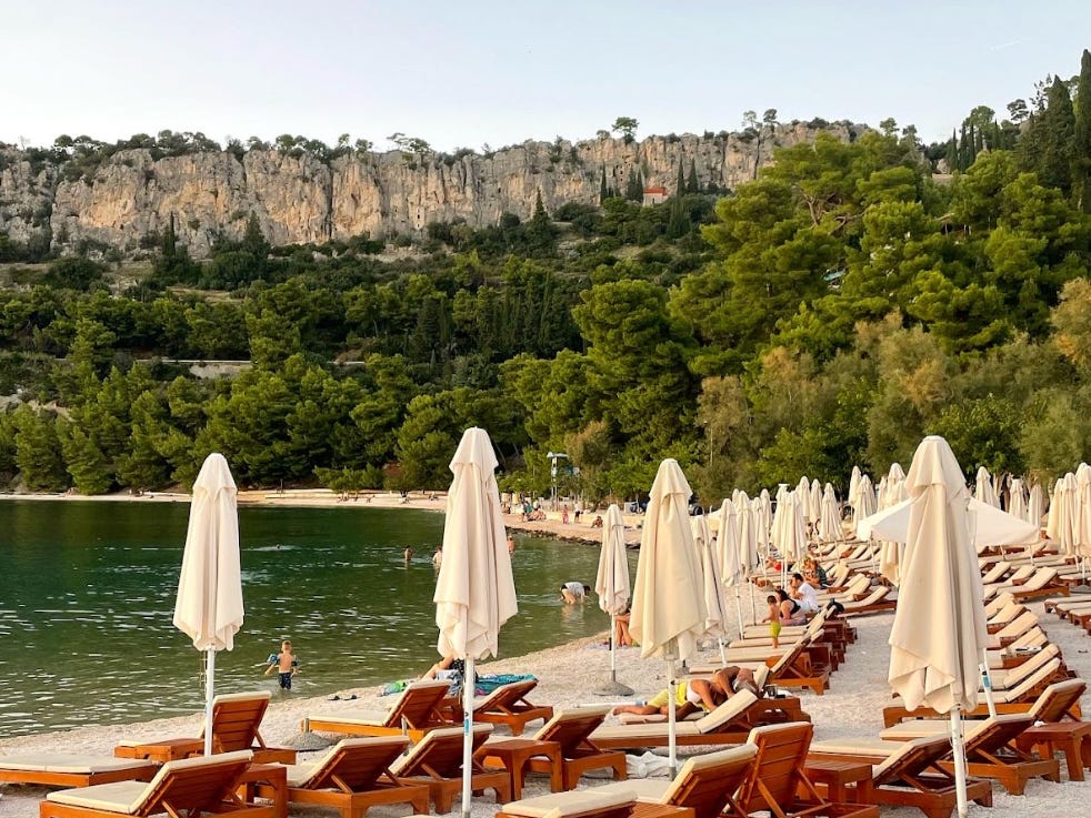 Plaza Kasjuni in Split, Croatia.