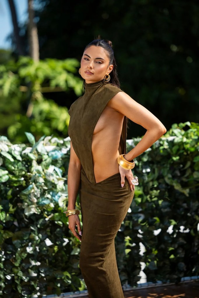 Paige DeSorbo hosts a challenge on Love Island USA