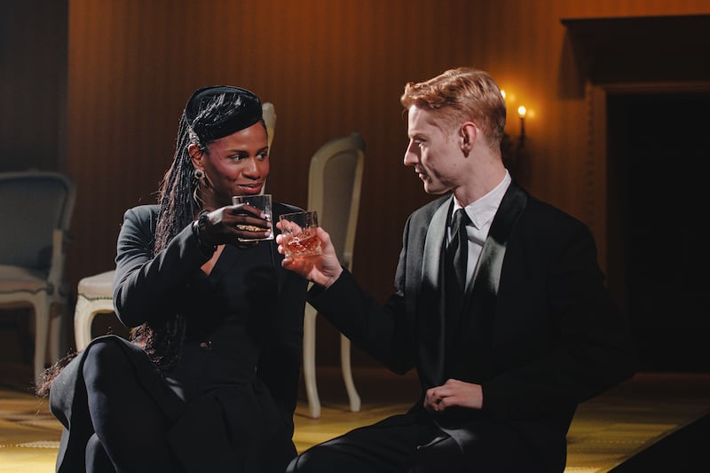 N’yomi Allure Stewart as Charlotte, Princess of Wales; John McCrea as Prince
George