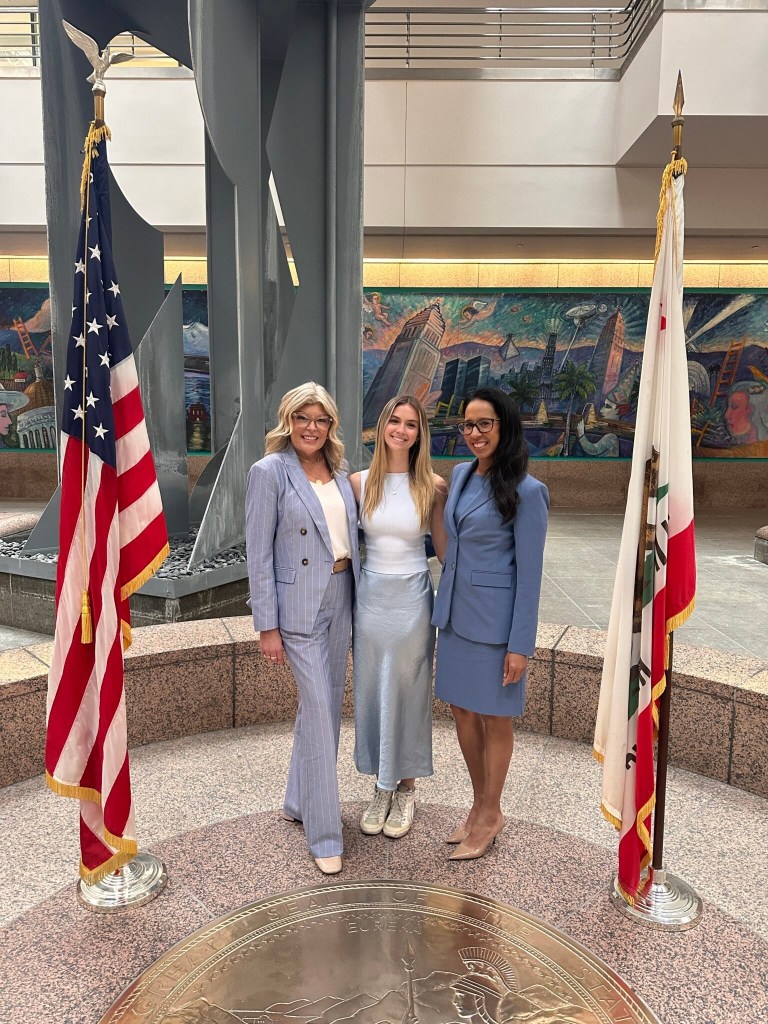 Eleri Irons with her attorneys after the appeal court's decision on June 13, 2025.