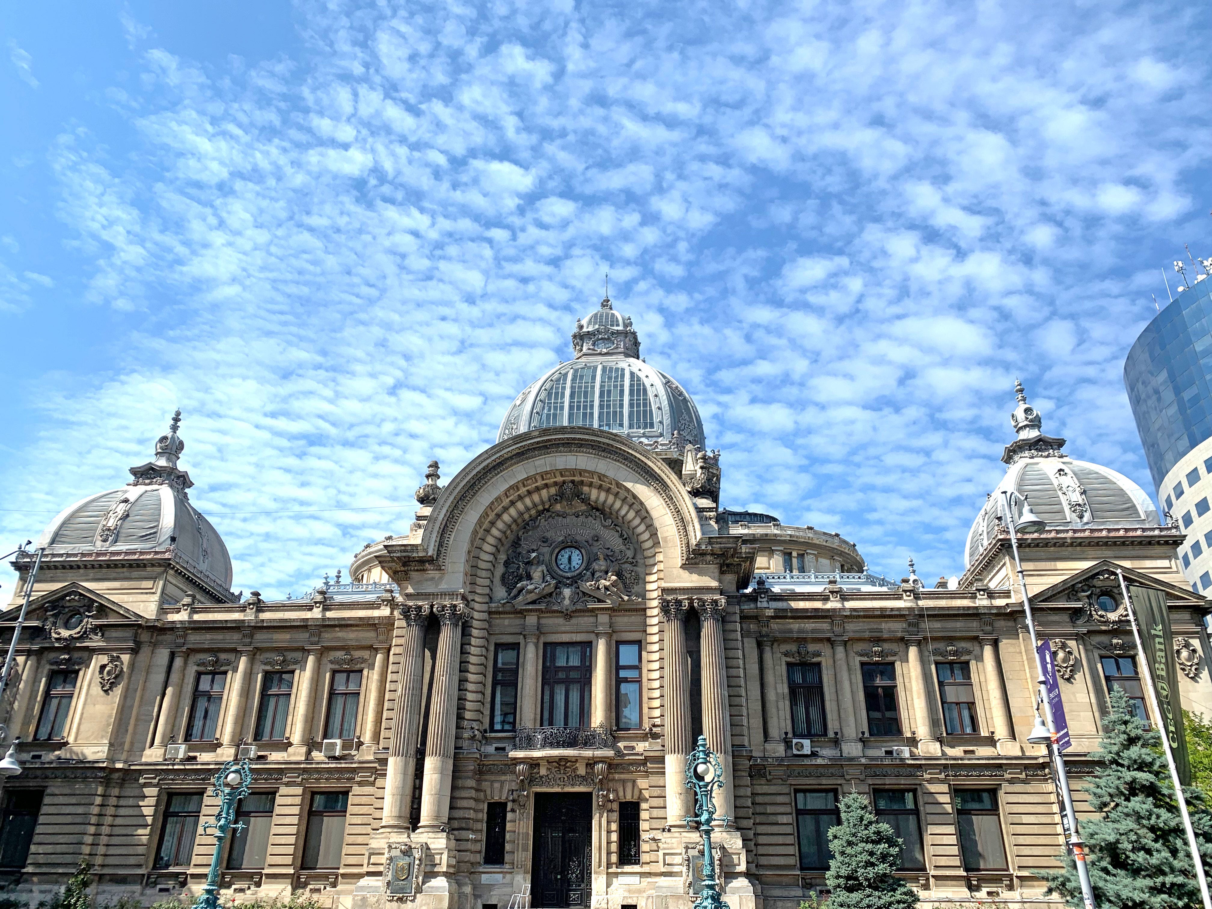 The National Museum of Romanian History on a sunny day.