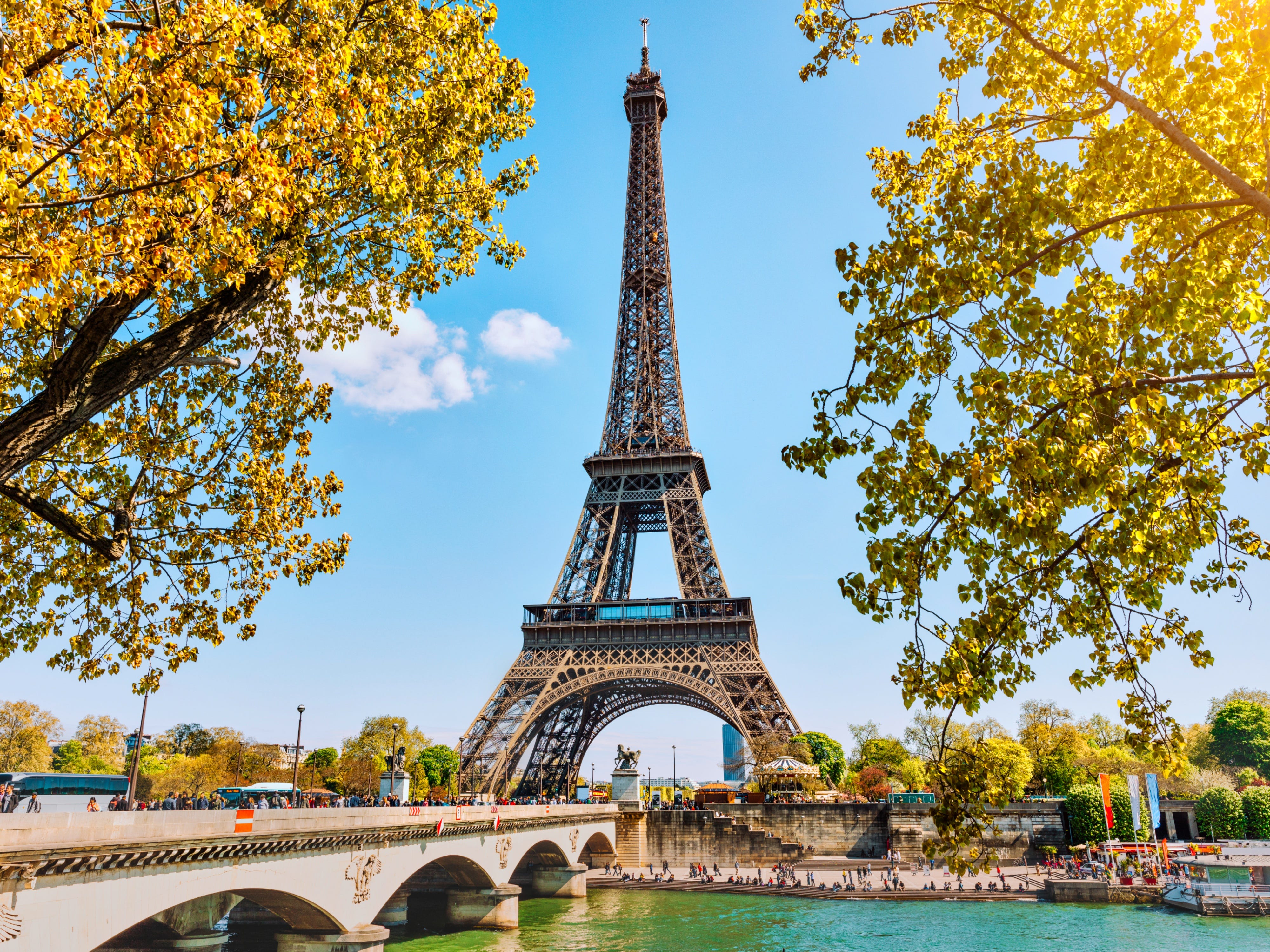 Eiffel Tower in Paris, France.