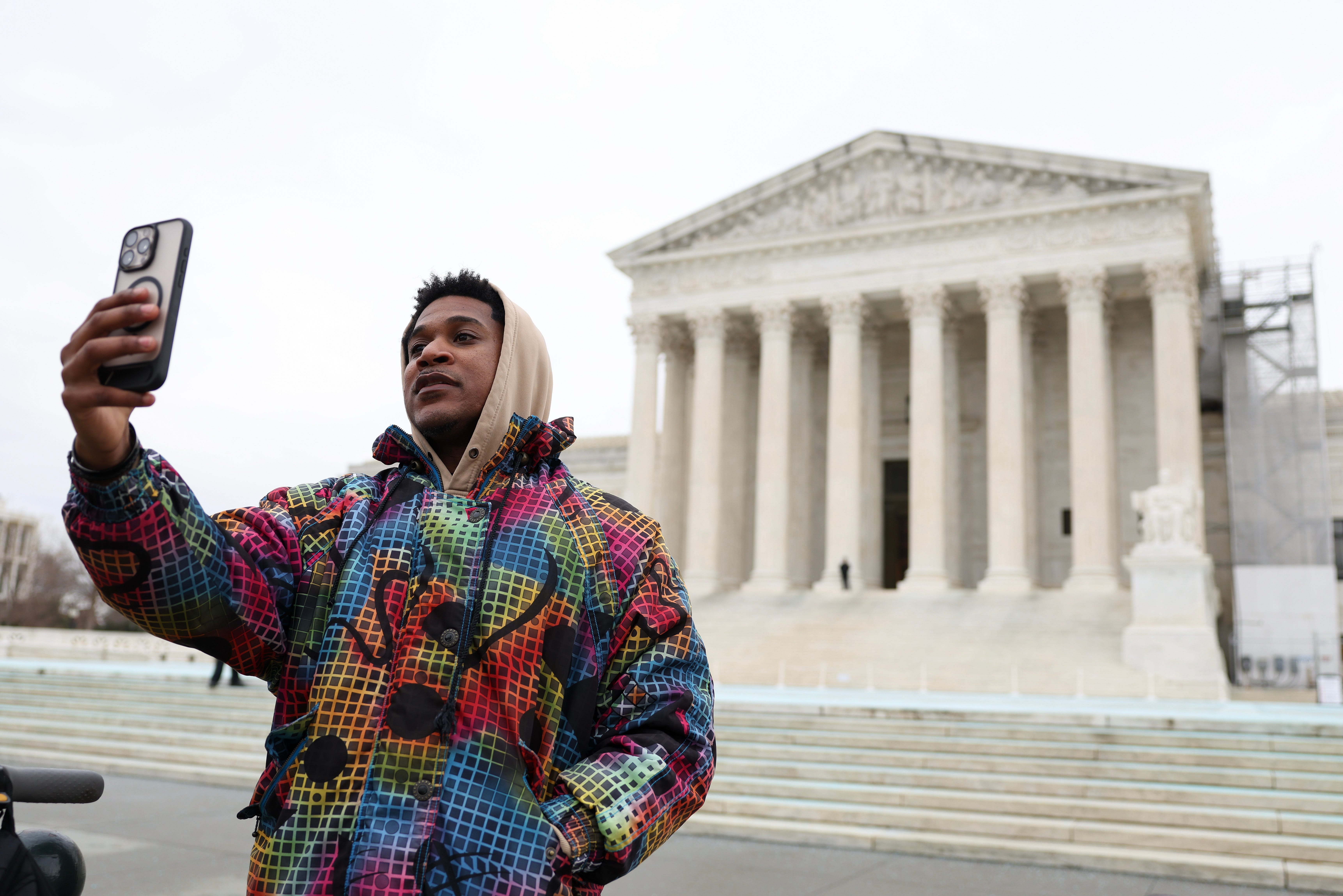 Creator Jacob Smith recorded a video outside of the US Supreme Court on the day it issued its opinion against TikTok's legal challenge.