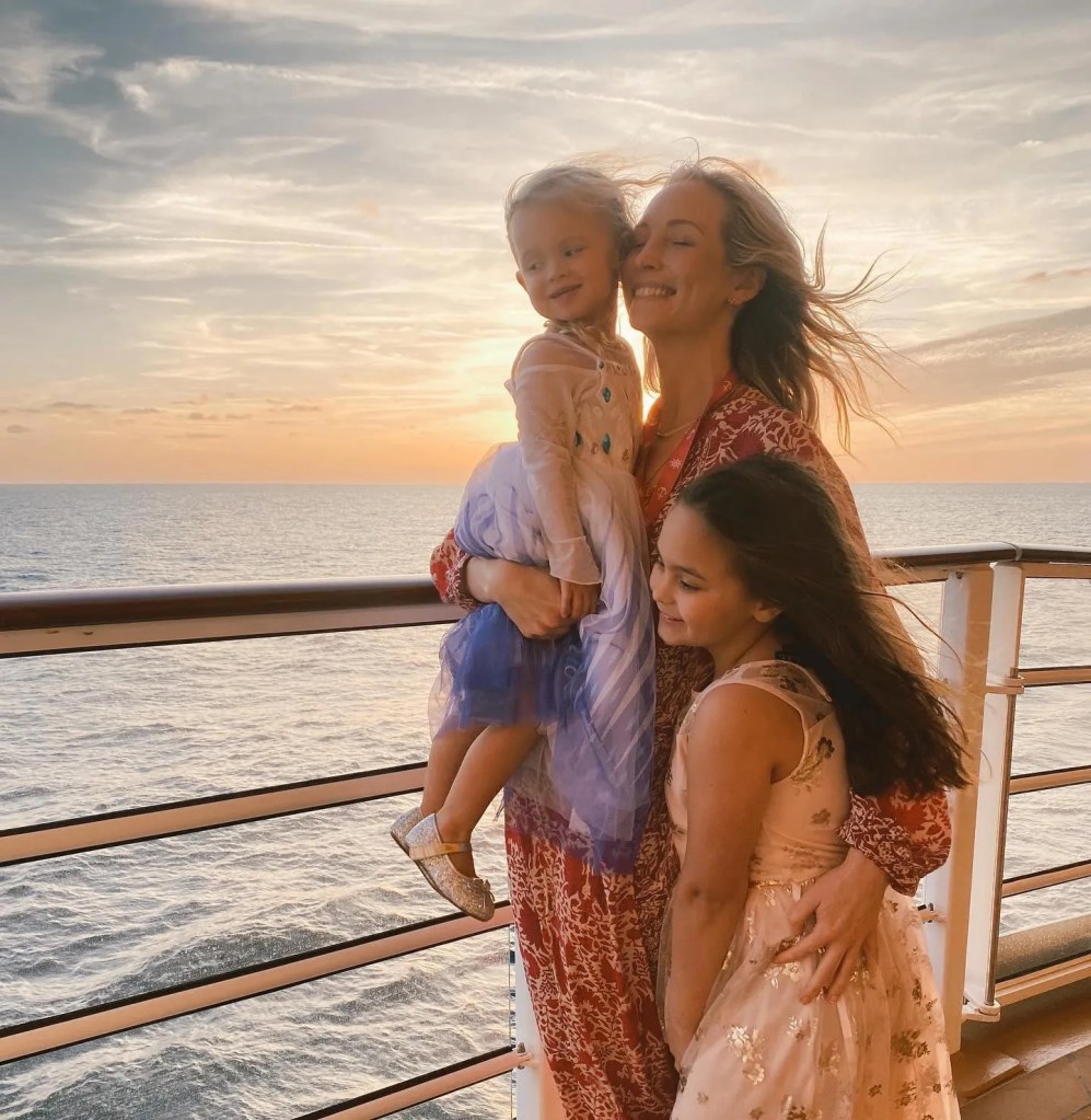Candice King with her daughters Florence and Josephine.