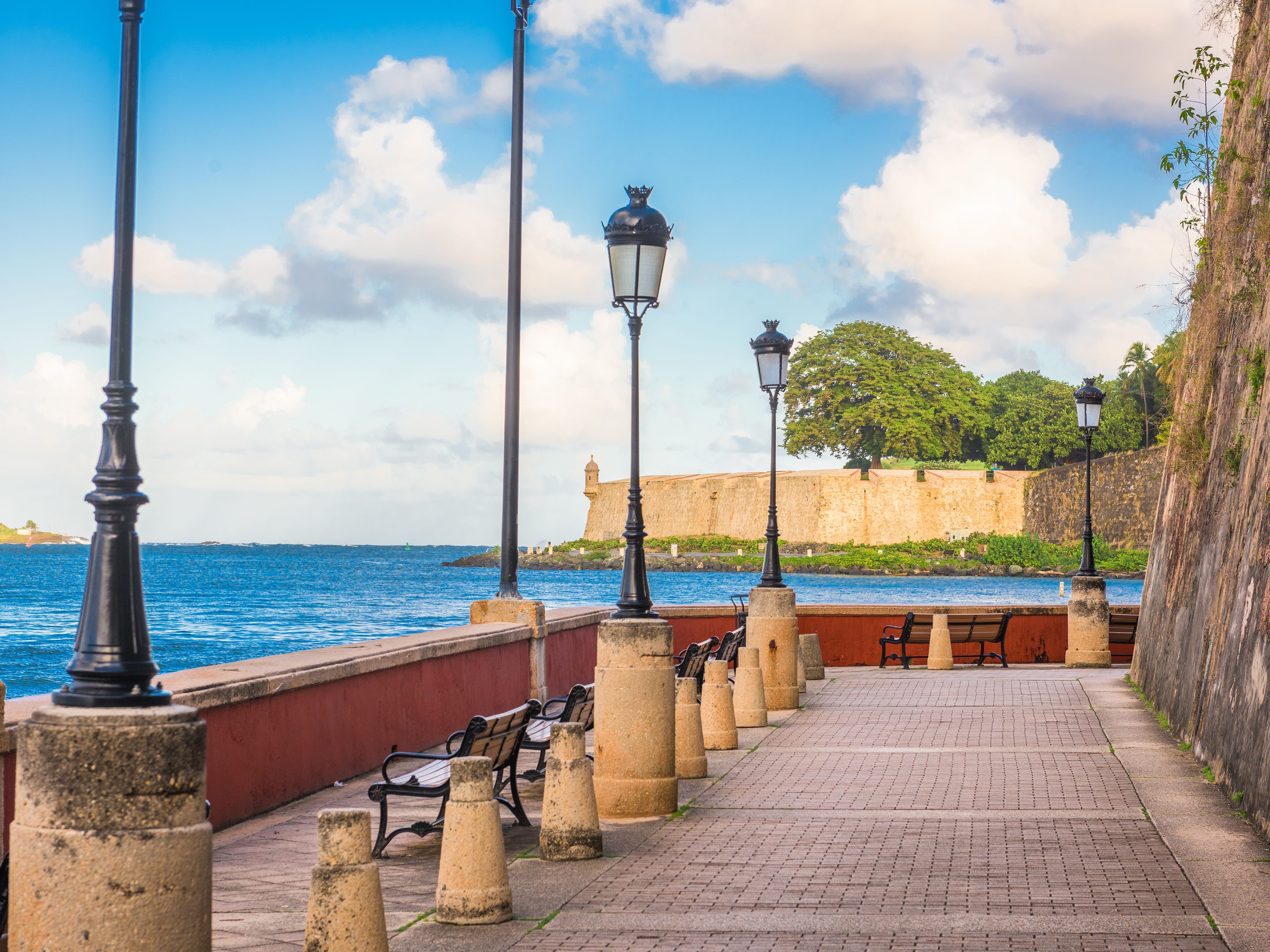 Paseo de La Princesa in Old San Juan, Puerto Rico.