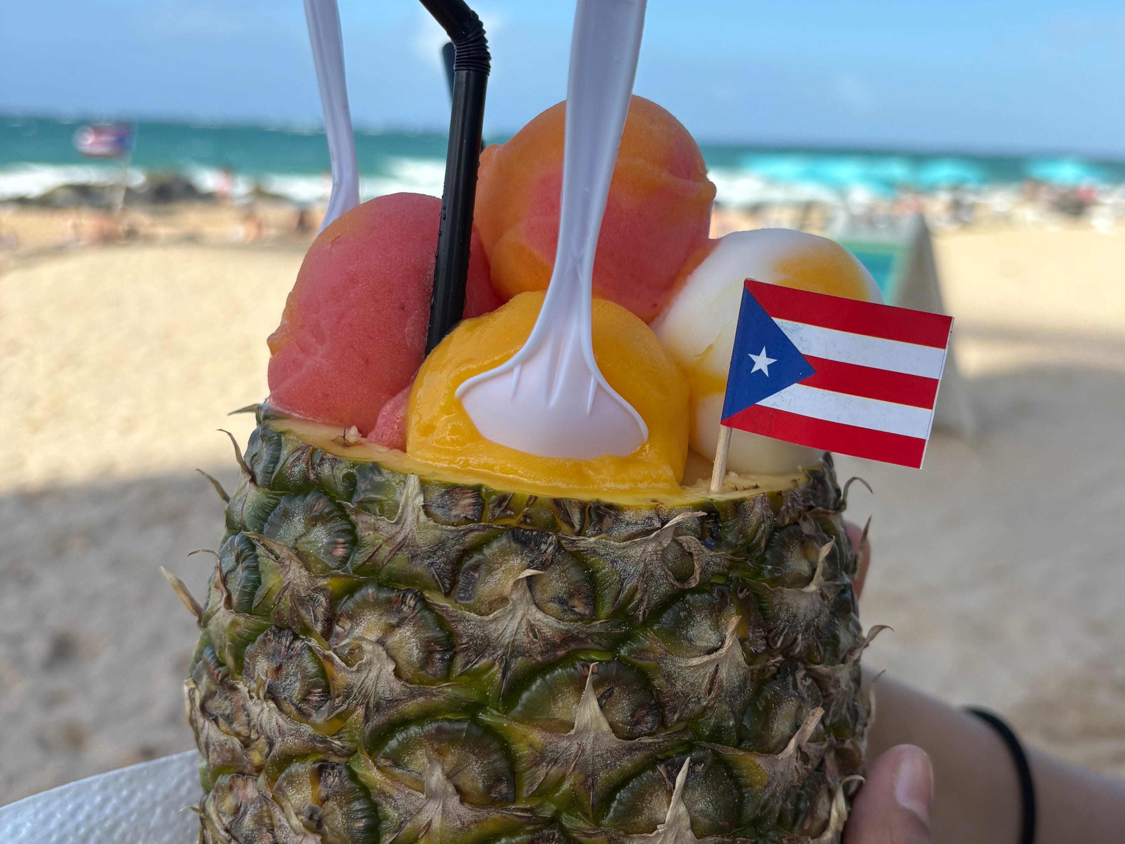 The Crazy Pineapple at Condado Beach in Puerto Rico.