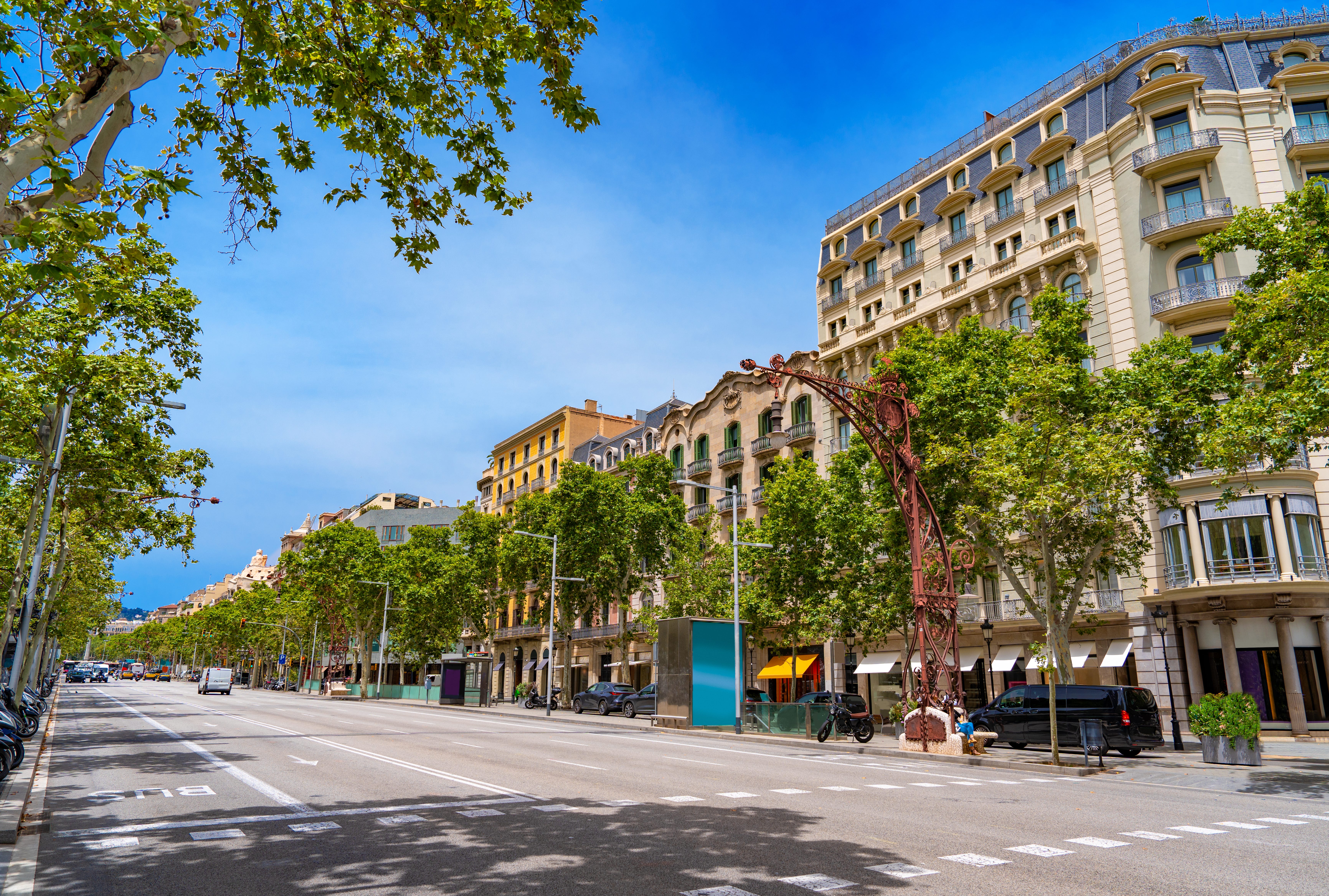 Strip of buildings in Barcelona