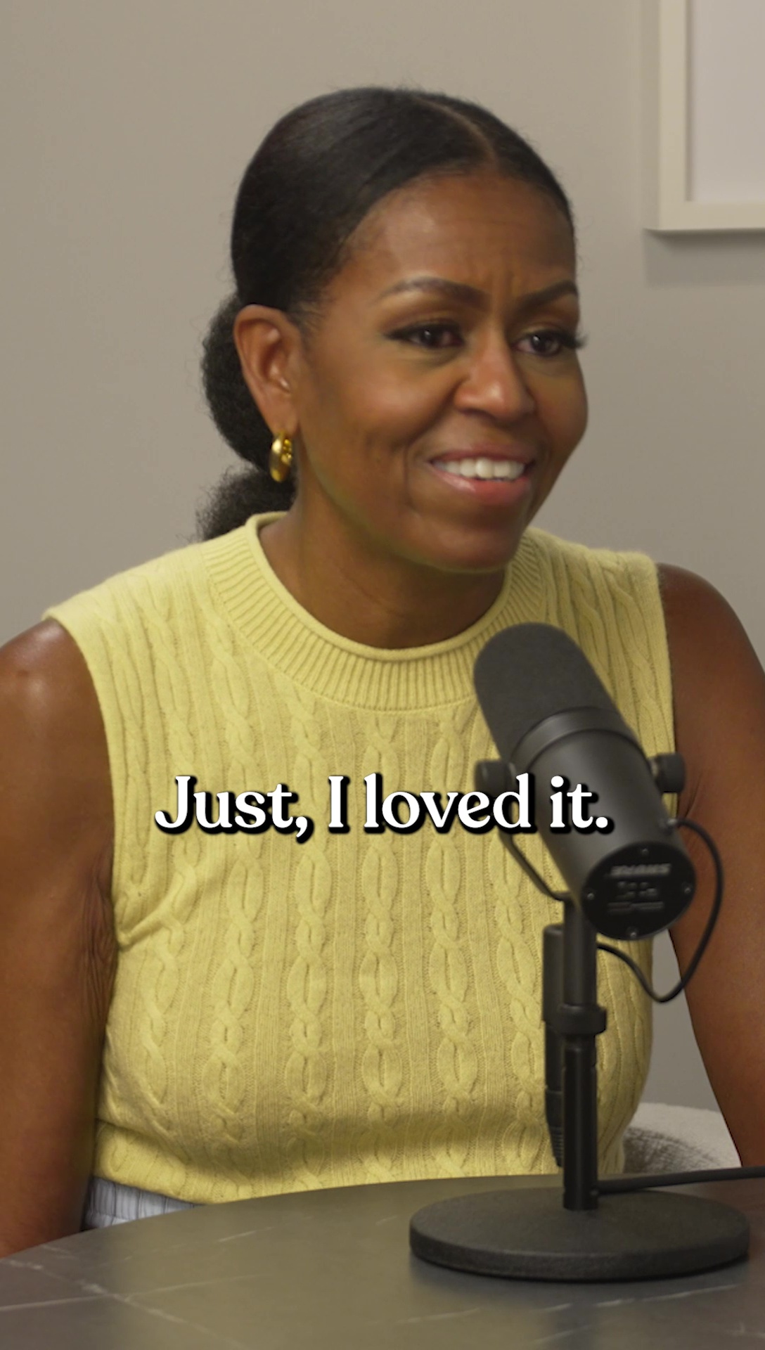 Michelle Obama on a podcast