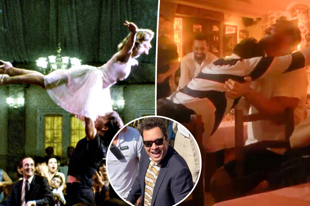 Jimmy Fallon and pal recreate iconic ‘Dirty Dancing’ lift in Cannes