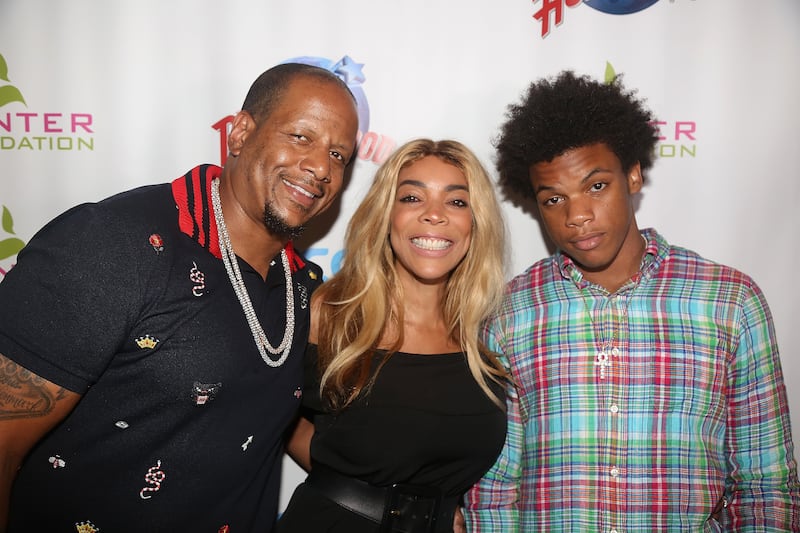 Kevin Hunter, Wendy Williams and son Kevin Hunter Jr. pose for a photo in 2017. Hunter said that Williams' conservatorship