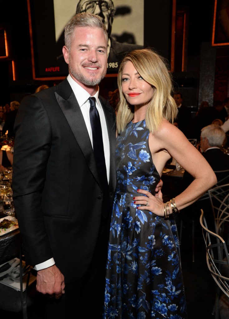  Actors Eric Dane (L) and Rebecca Gayheart attend the 43rd AFI Life Achievement Award Gala honoring Steve Martin at Dolby Theatre on June 4, 2015 in Hollywood, Calif.