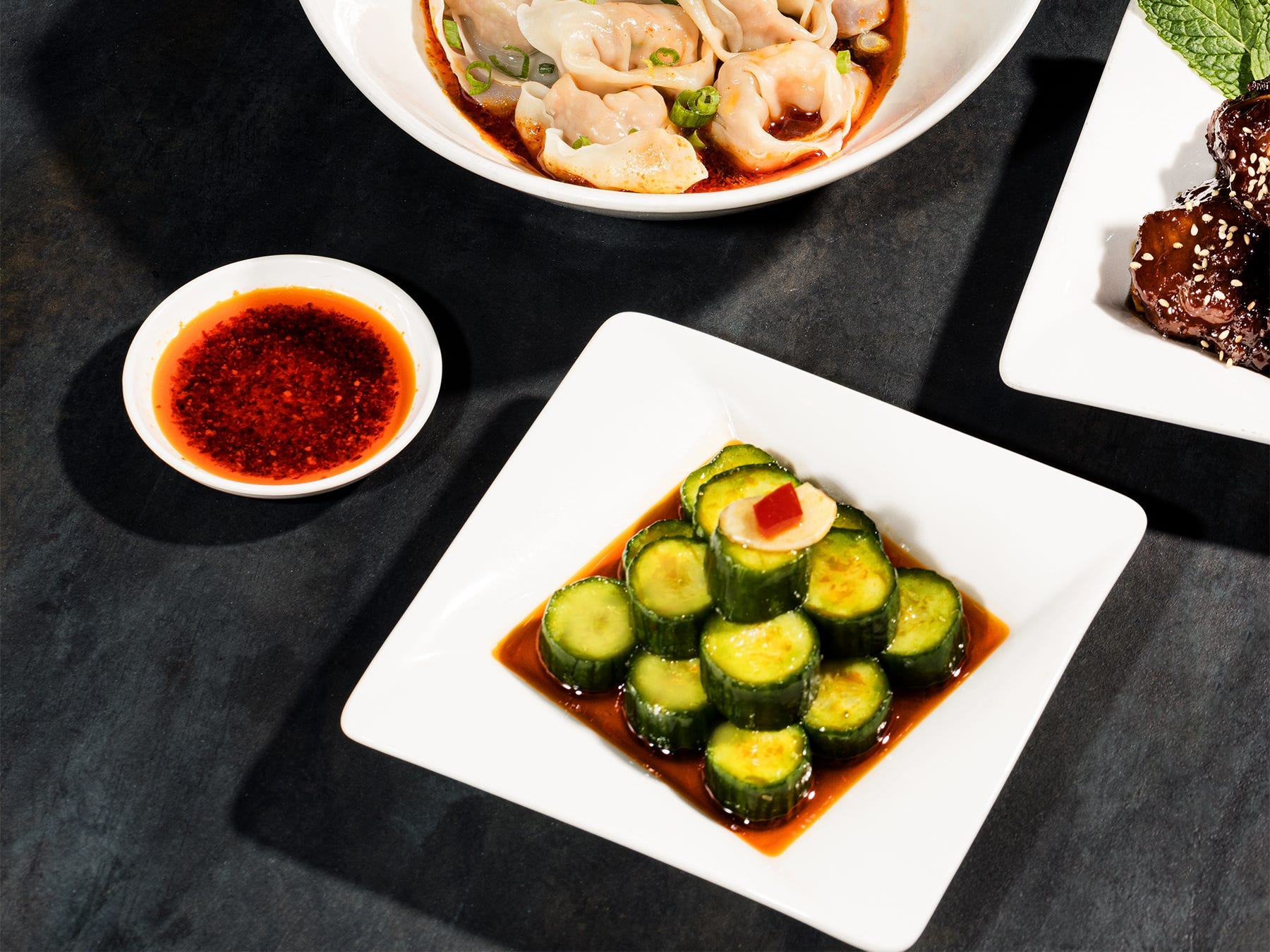 Din Tai Fung's viral cucumber salad.