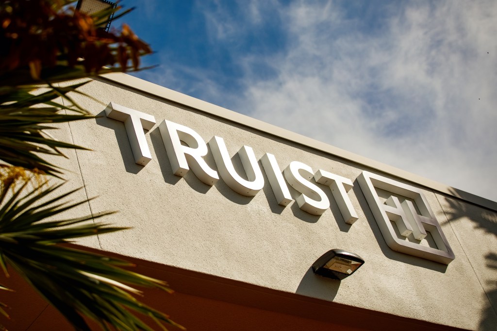 Truist Bank signage on a building.