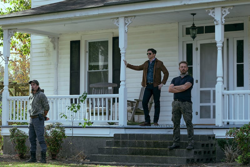 Tony Demil, Topher Grace, and Josh Crotty.