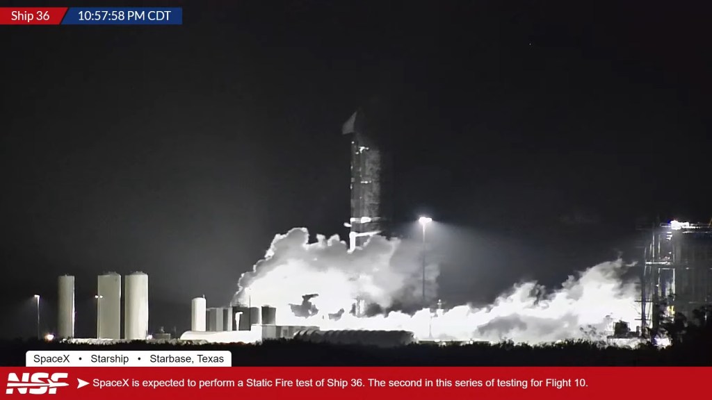 The fiery blowup happened just after 11 p.m. local time as the Starship crew was preparing for the tenth flight test of Ship 36 at the Texas Starbase launch site.