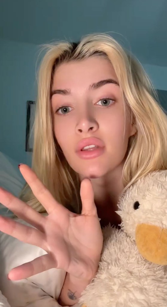 Sami Sheen in a TikTok video posted Wednesday. 