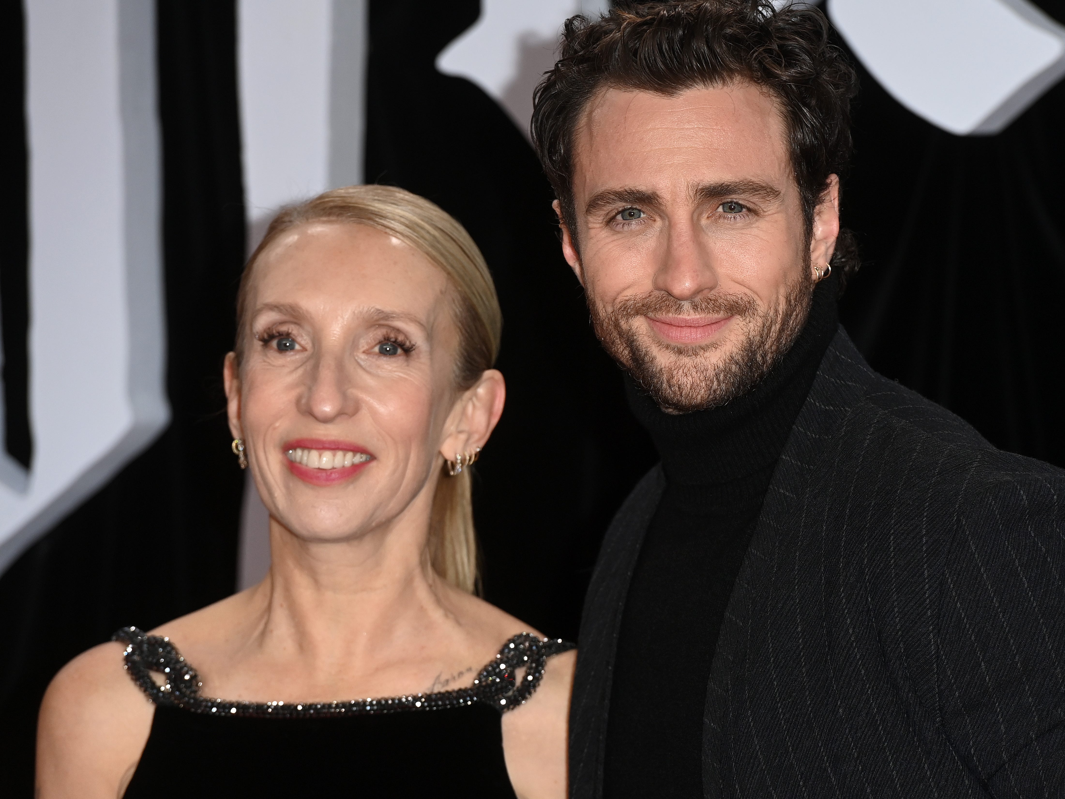Sam Taylor-Johnson and Aaron Taylor-Johnson at the world premiere of "Nosferatu" on December 2, 2024 in Berlin, Germany.