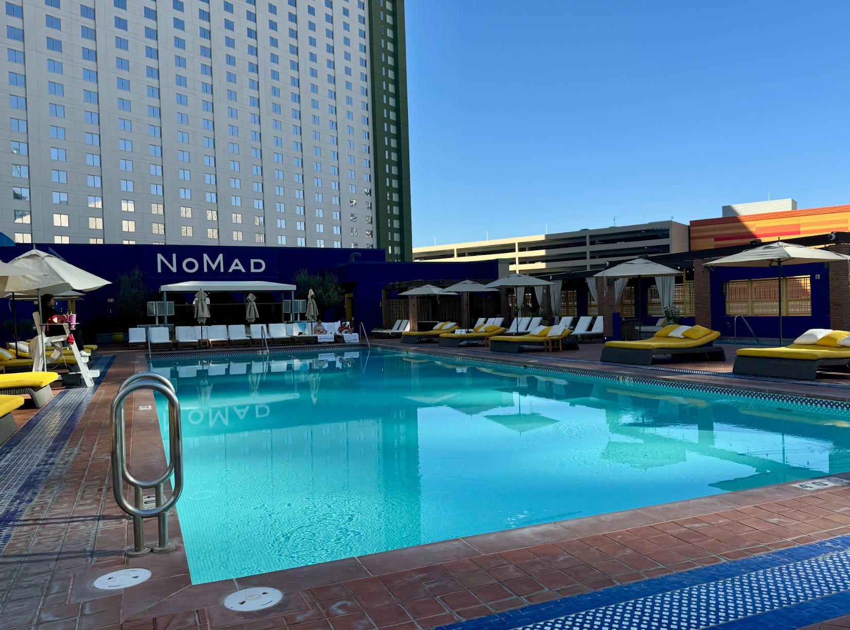 The private pool at the NoMad hotel in Las Vegas.