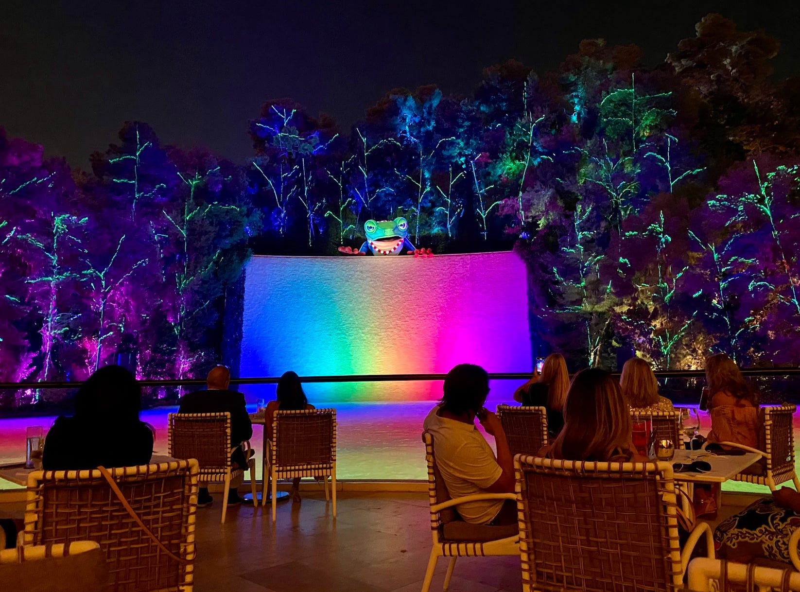 The lights show at the Wynn hotel in Las Vegas.