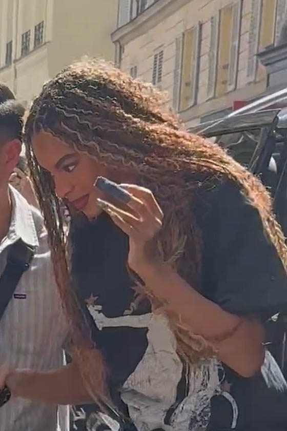 Blue Ivy in Paris June 18 with dad Jay-Z. 