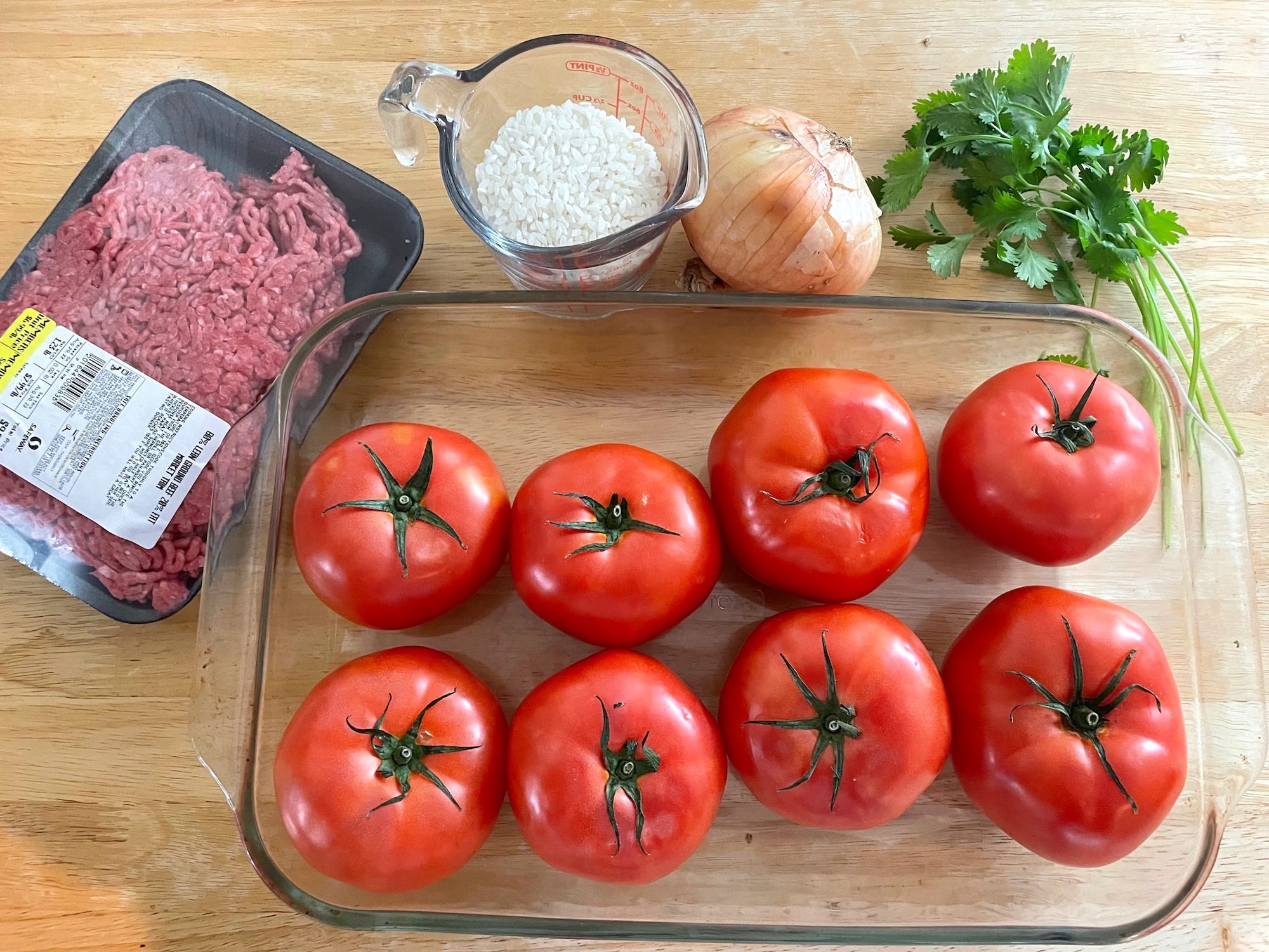 Ingredients for Anneta's Dad's Yemista