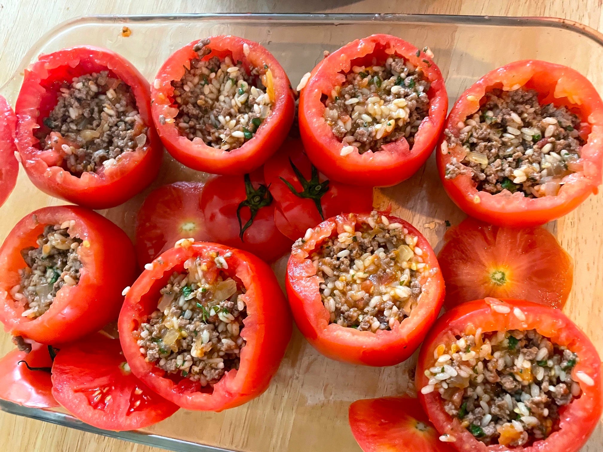 Tomatoes with Yemista mixture