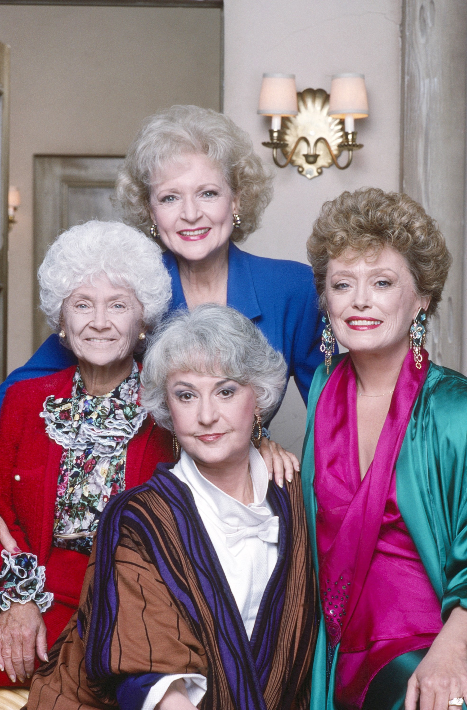 Estelle Getty, Bea Arthur (front), Betty White, Rue McClanahan.