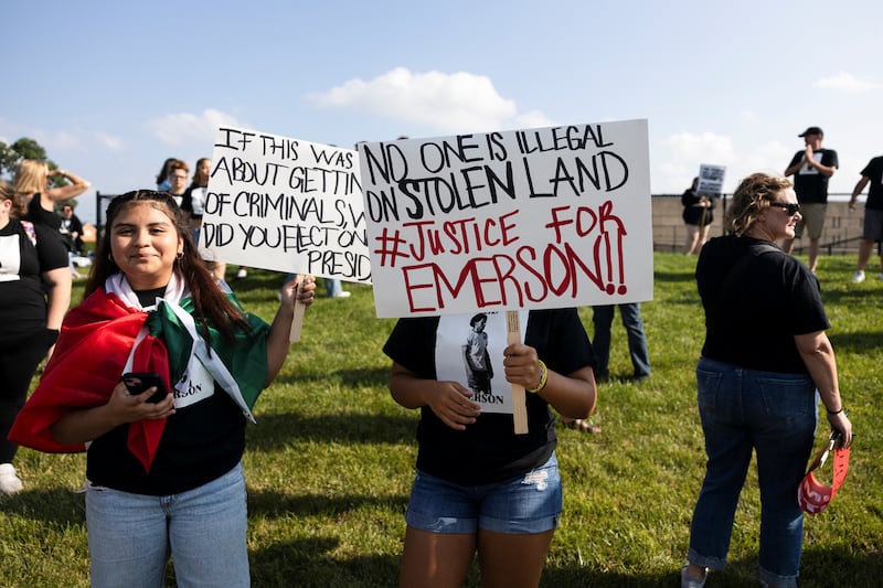 Free Emerson protest signs