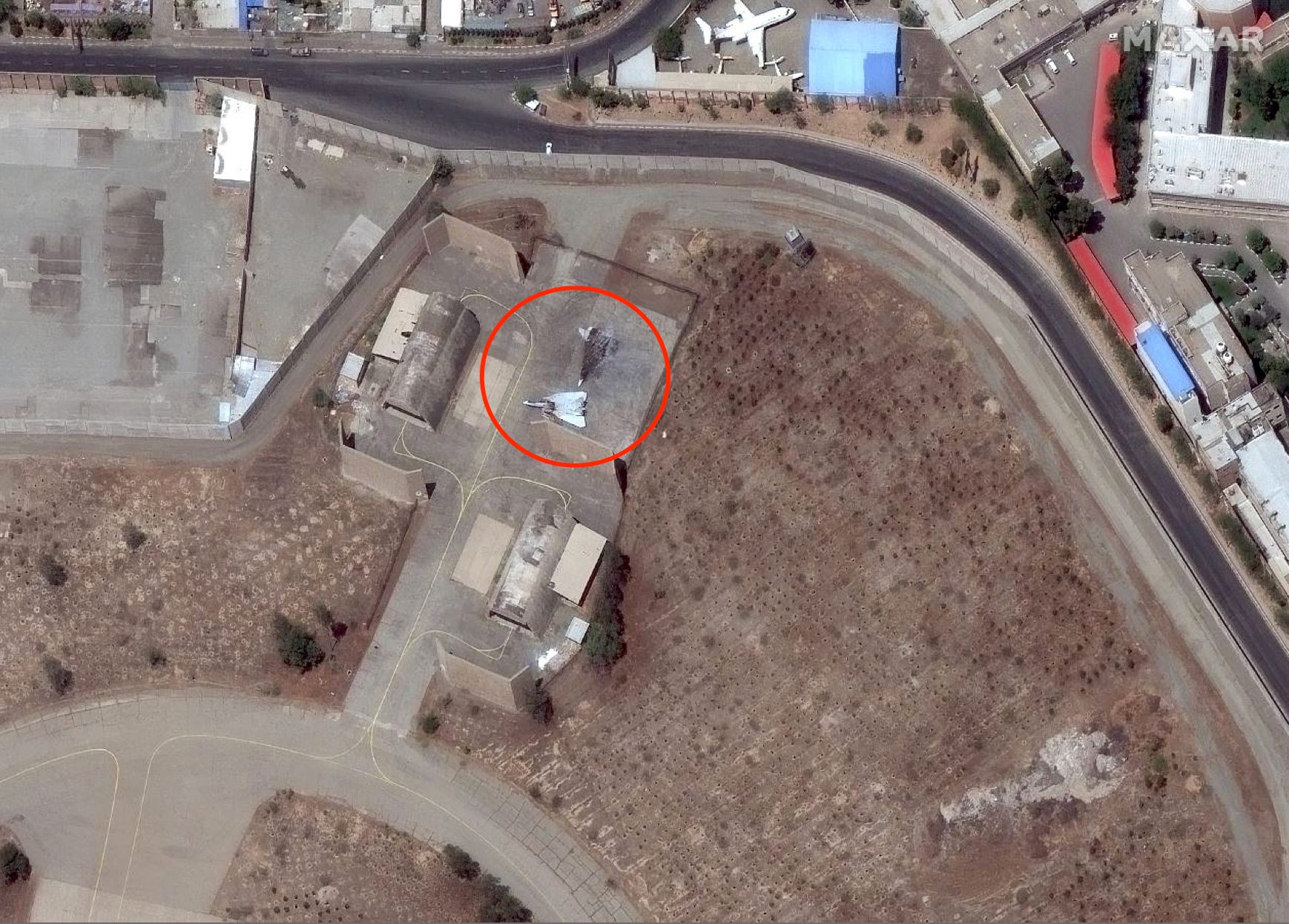 Two F-14s at Tehran's main airport on June 20, 2025.