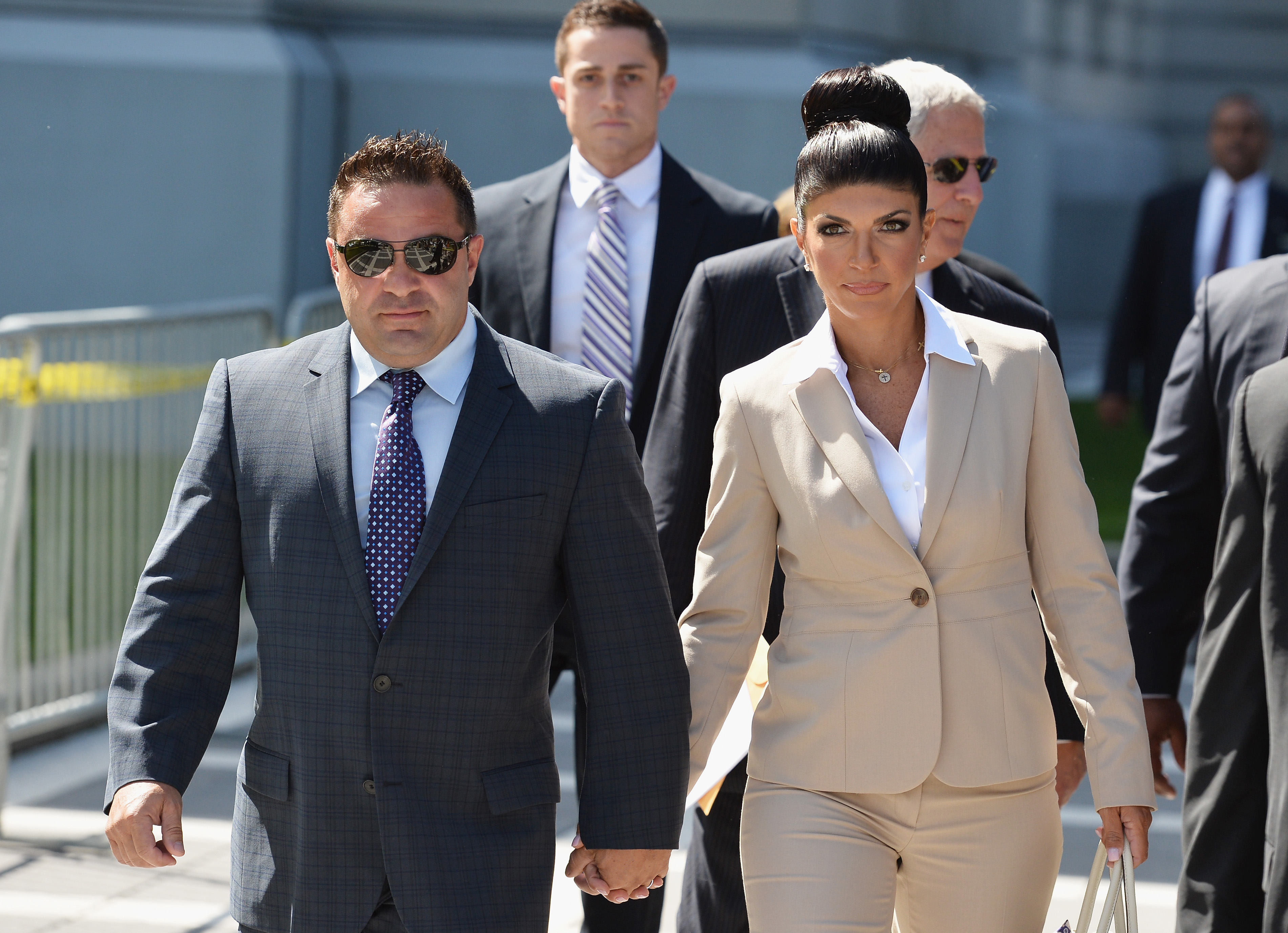 Teresa and Joe Giudice at a court appearance. 