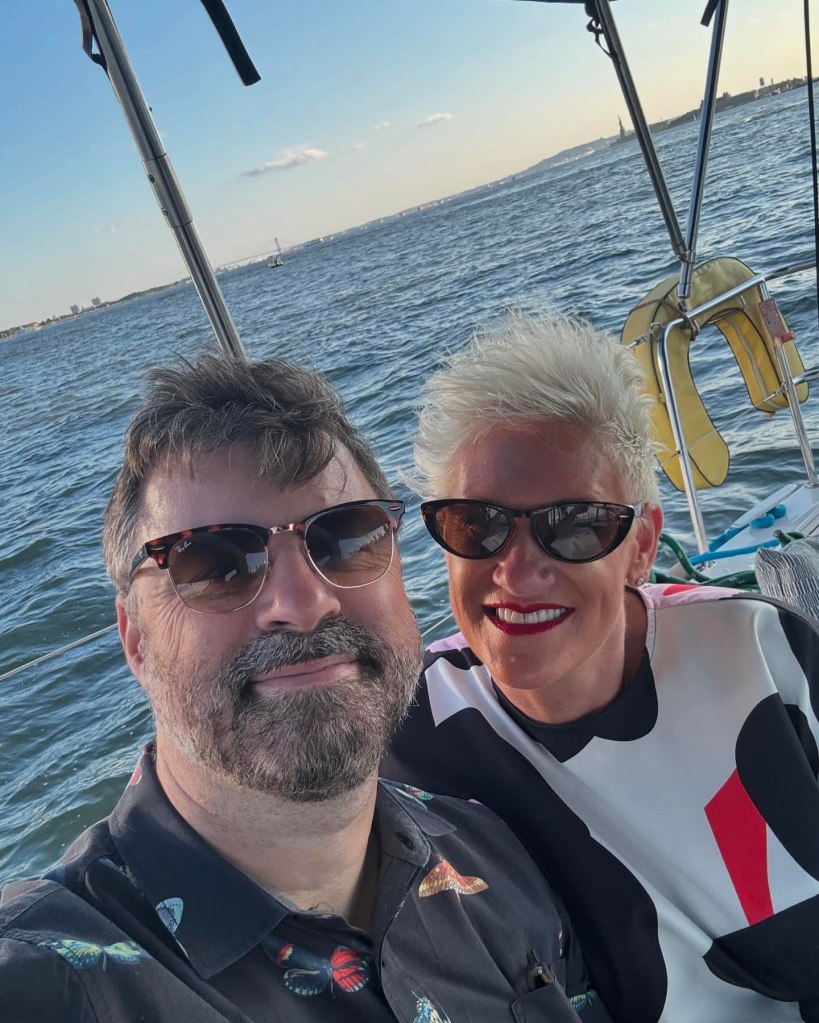 Anne Burrell and Stuart Claxton via Instagram in September 2024
