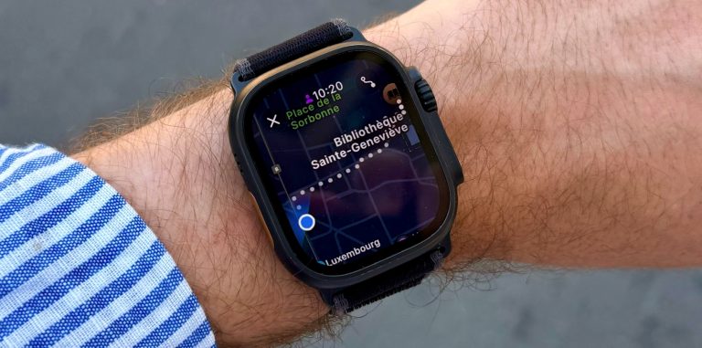 Apple Watch Ultra 2 running Apple Maps on watchOS 26
