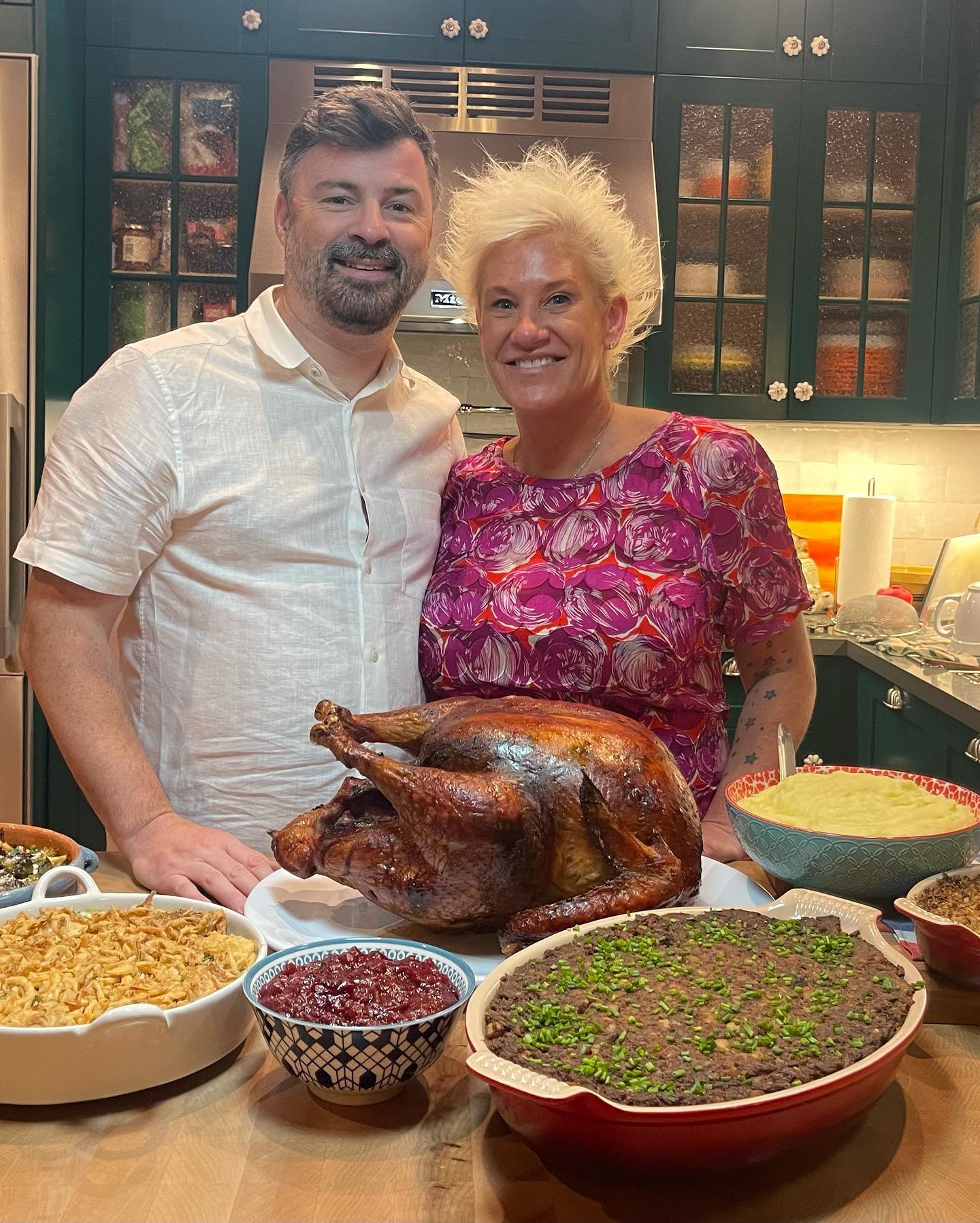 Stuart Claxton and Anne Burrell