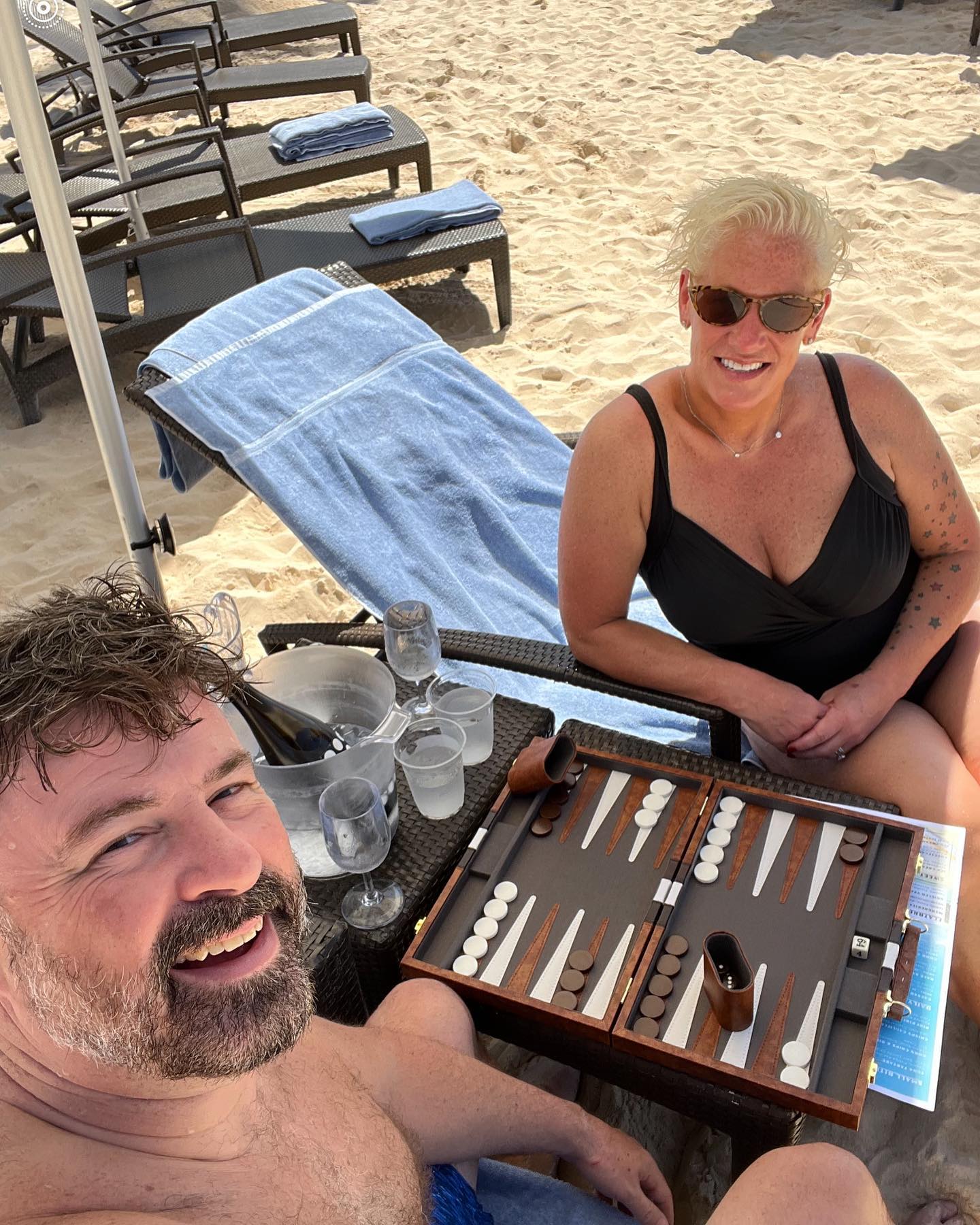 Stuart Claxton and Anne Burrell