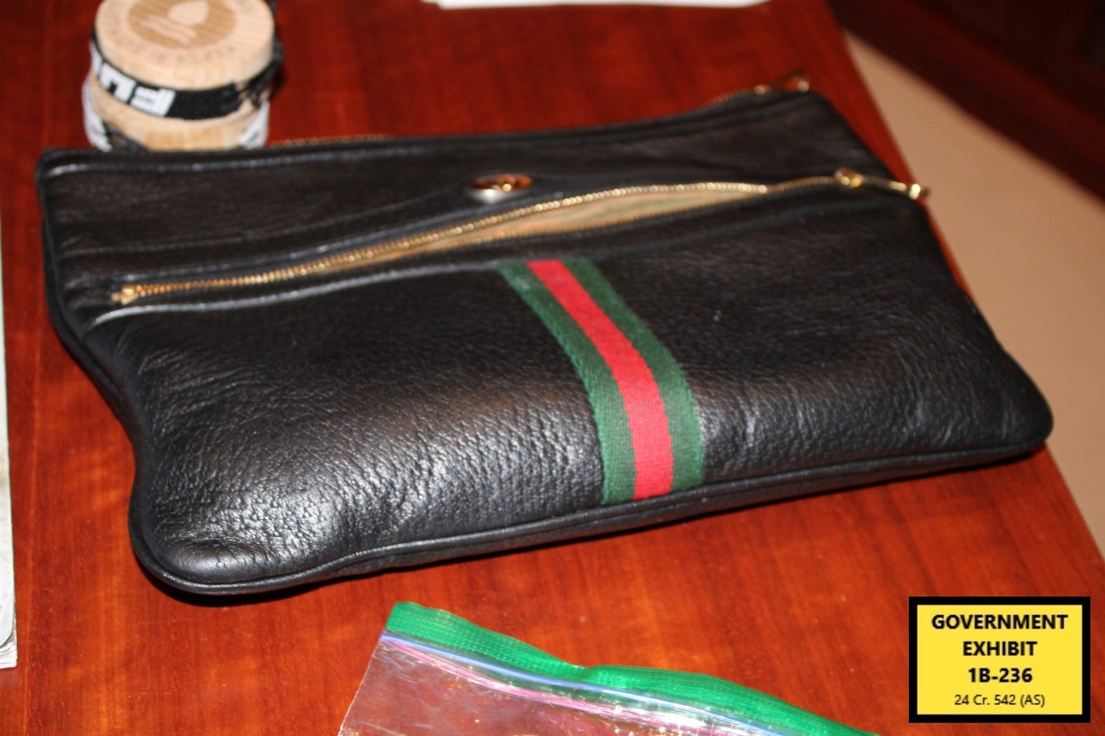 Sean "Diddy" Combs kept this Gucci bag stocked with drugs, according to prosecutors and trial testimony.