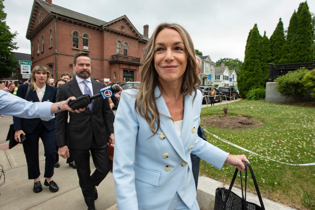 Karen Read and her legal team leaving the Norfolk County Superior Court.