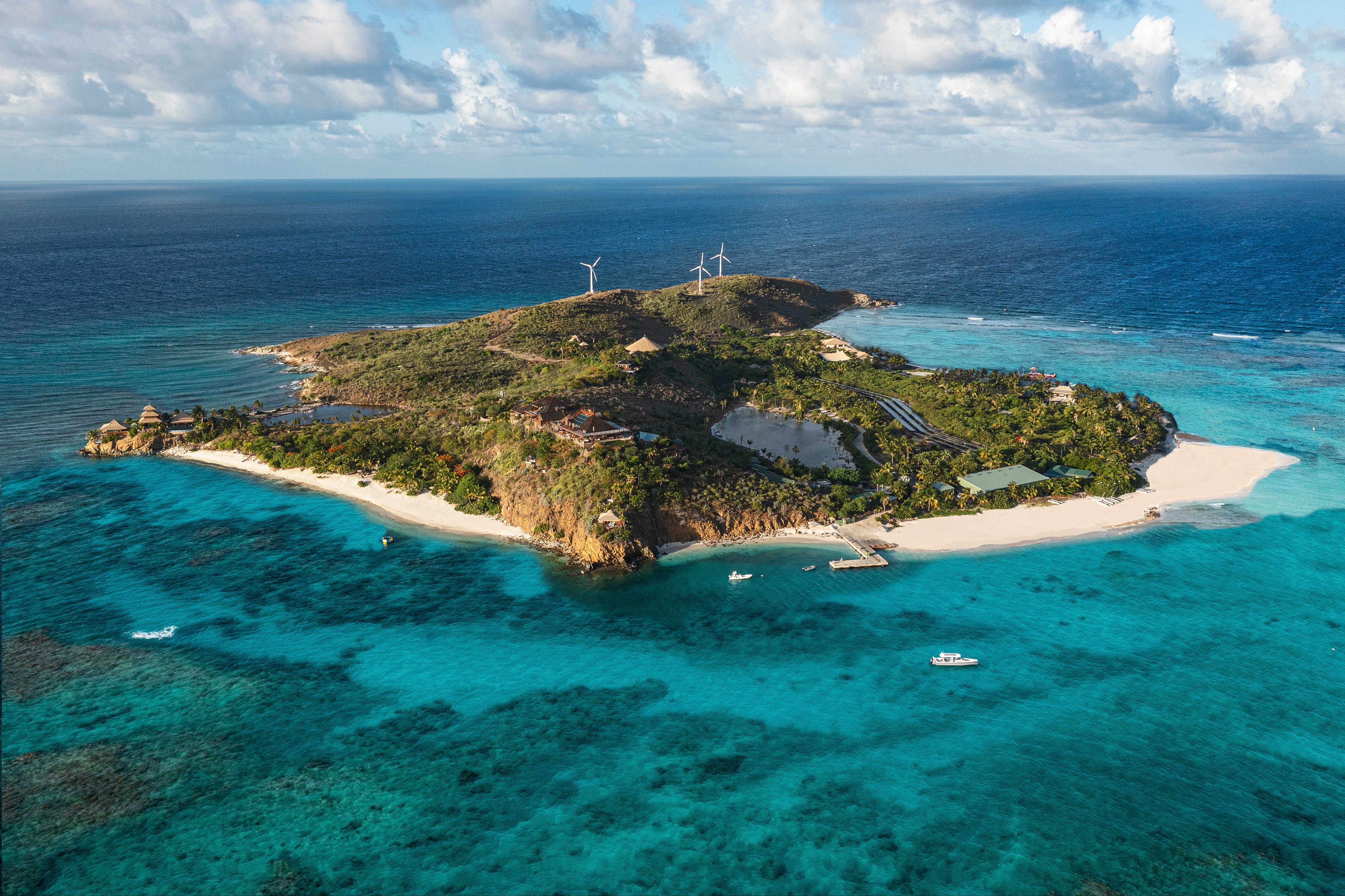 Aerial of Necker Island