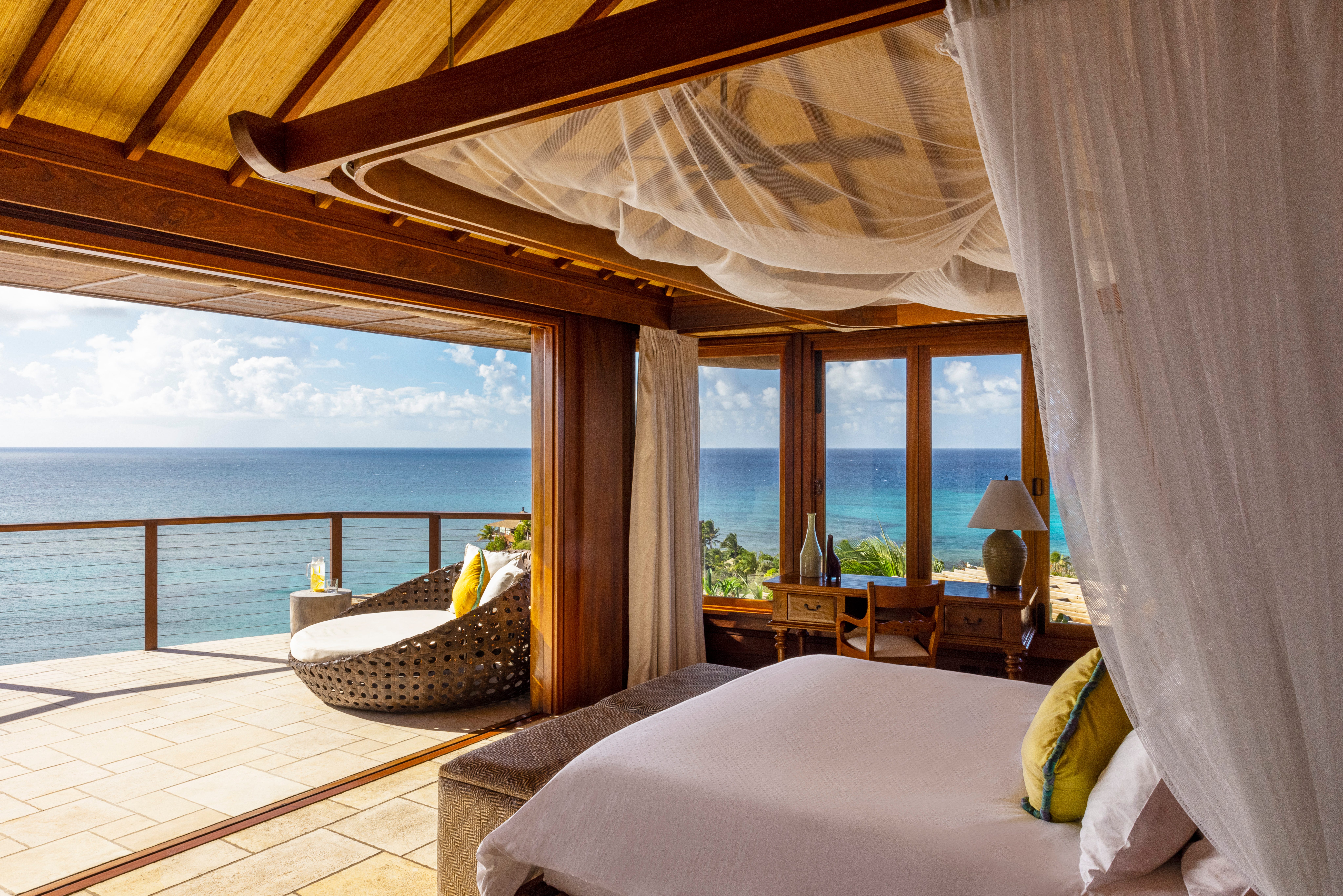 A guest room on Necker Island