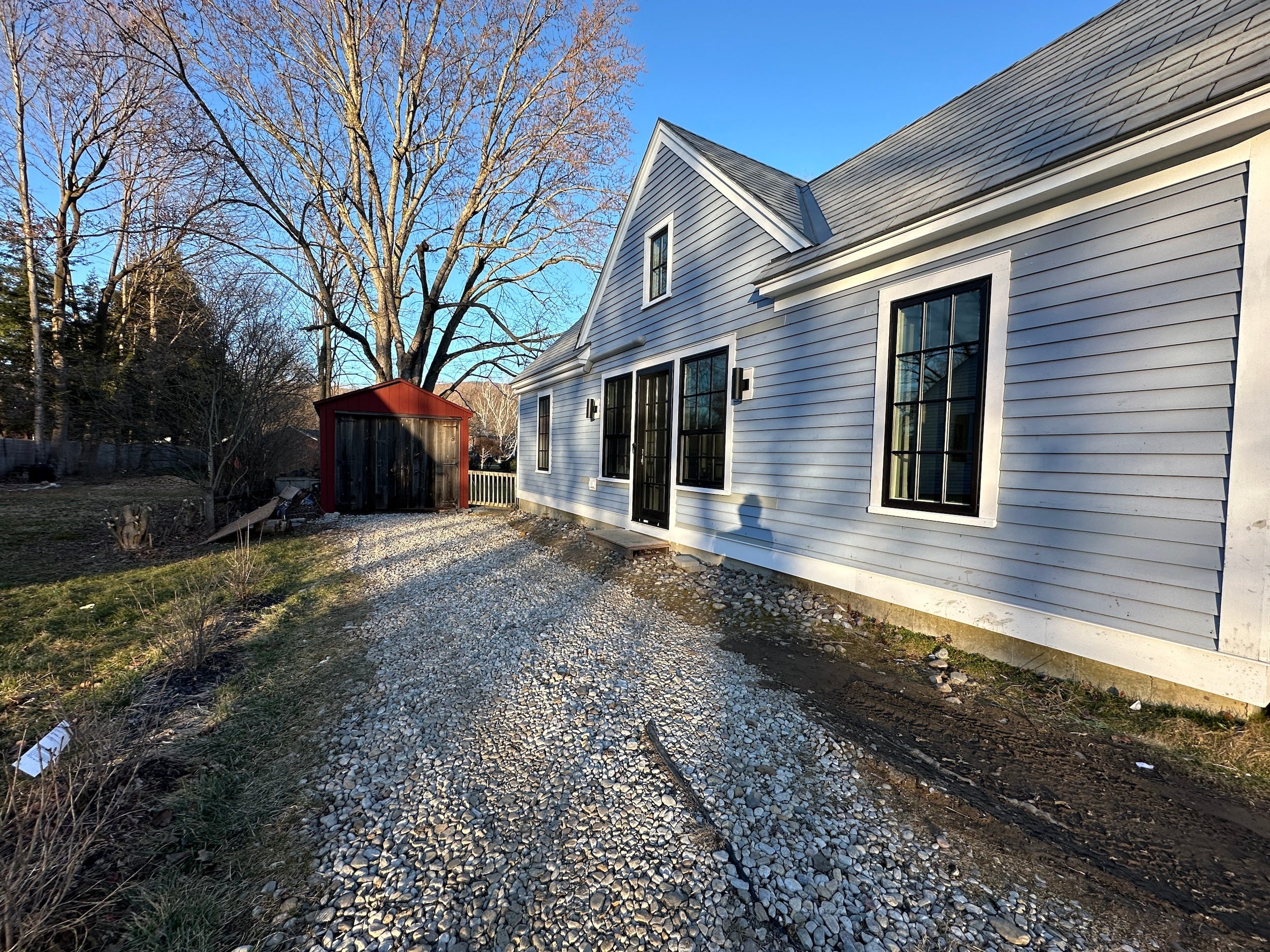 The exterior of a garage-turned short-term rental.