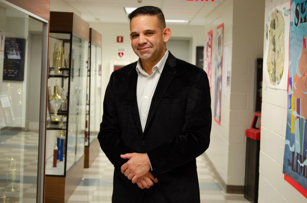 Hector Diaz, assistant principal at Queens HS for the Sciences yearbook photo