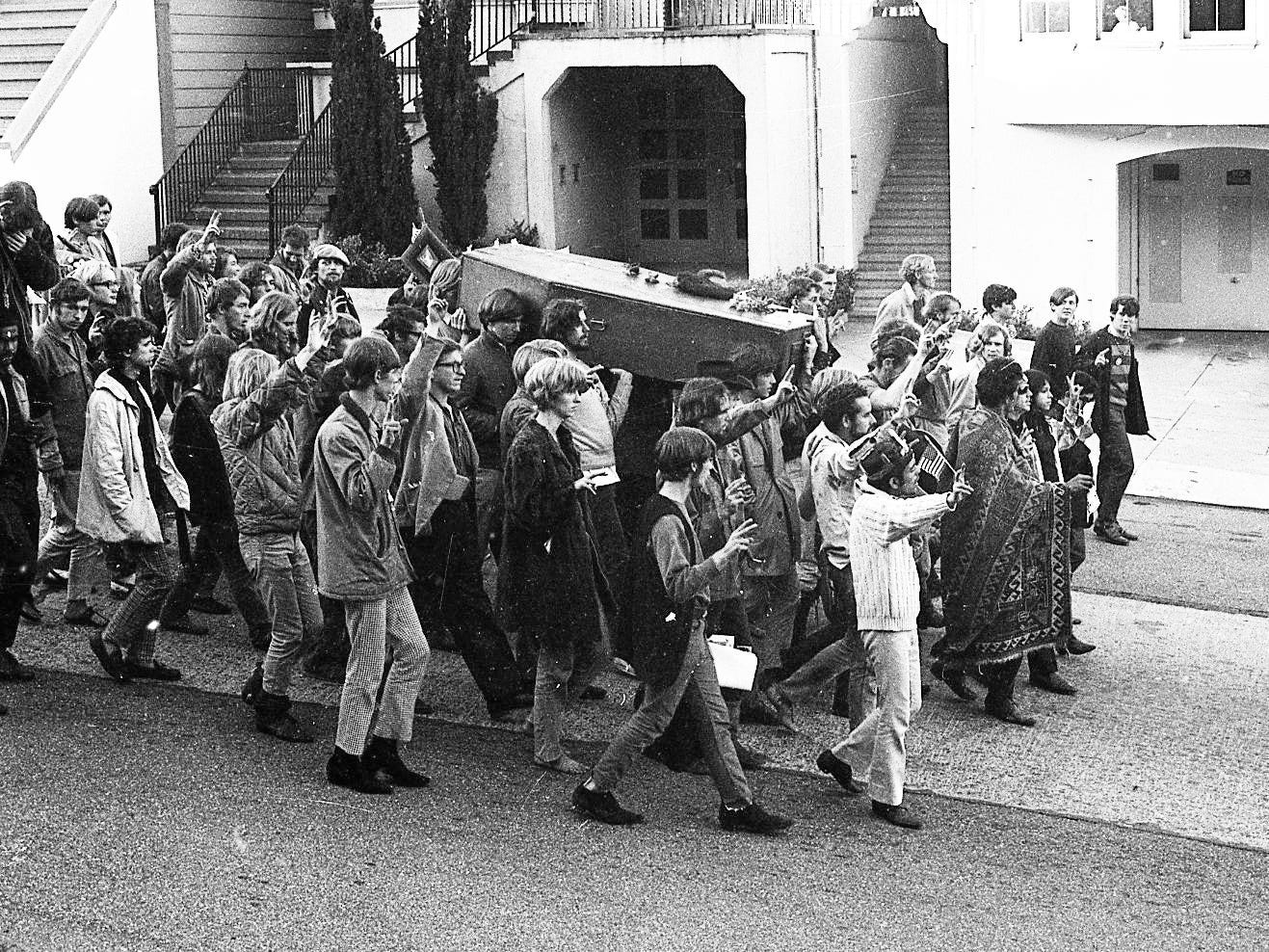 death of the hippie procession