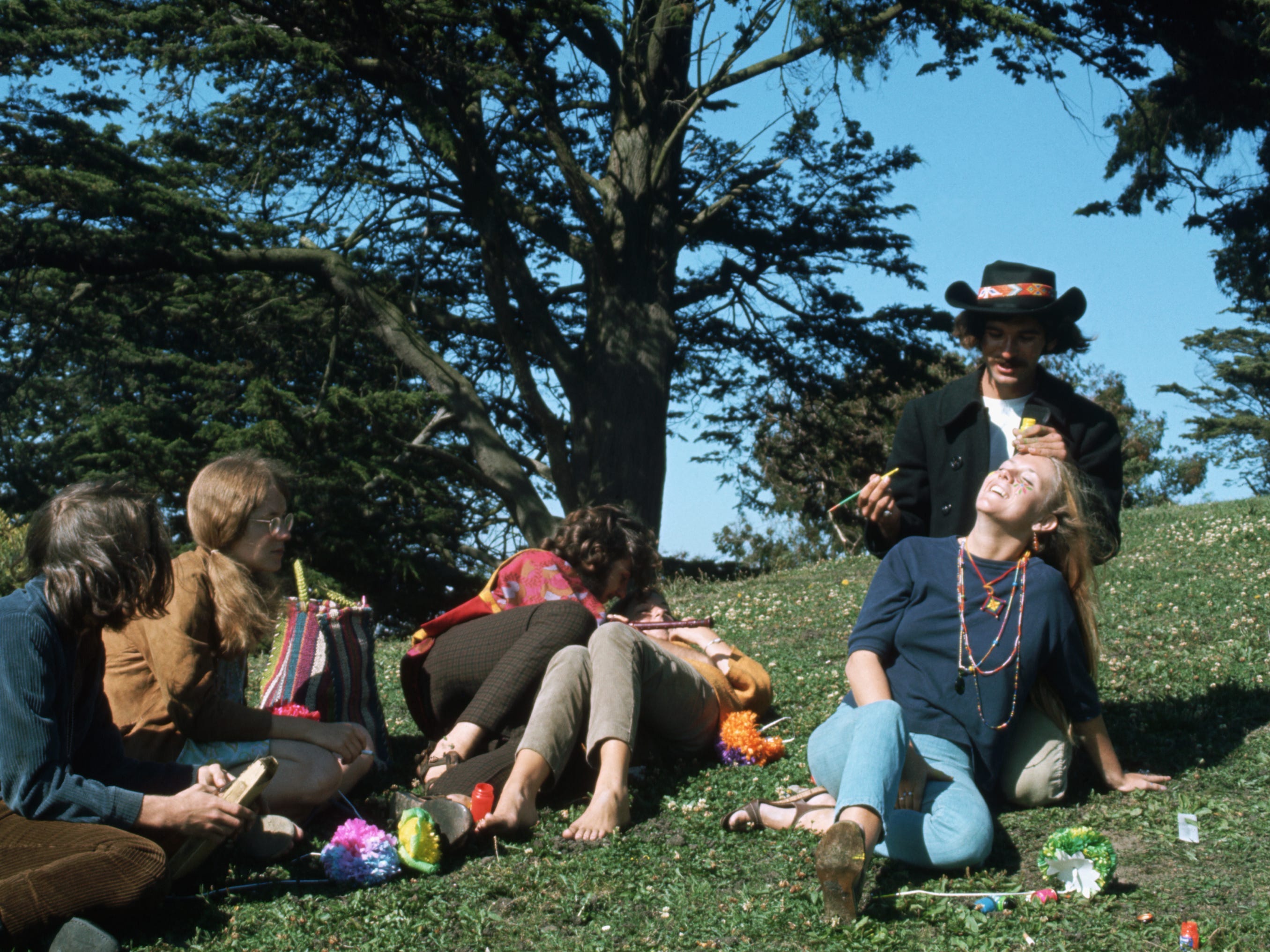 hippies face painting summer of love 1967