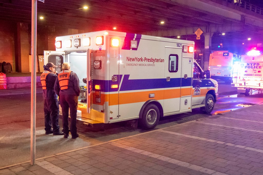 Emergency responders at a scene.