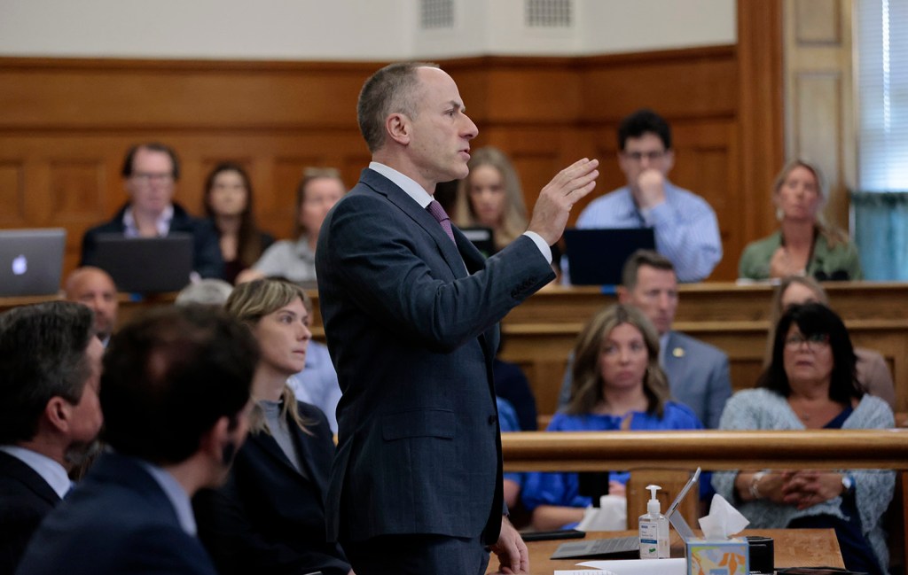 Defense attorney David Yannetti addressing the judge during the Karen Read murder retrial.