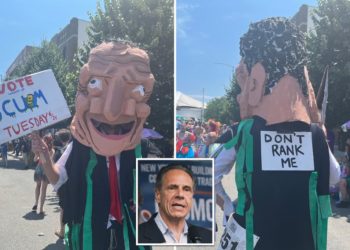 New Yorker dresses as ‘washed up scum’ Andrew Cuomo in Mermaid Parade