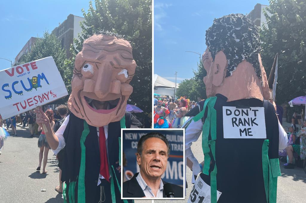 New Yorker dresses as ‘washed up scum’ Andrew Cuomo in Mermaid Parade