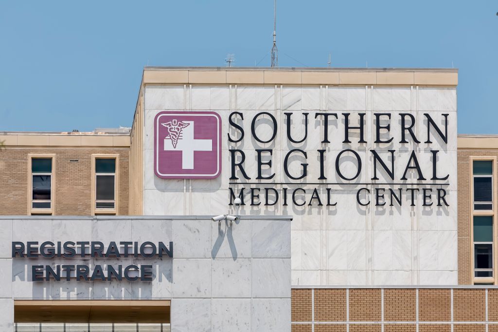 Southern Regional Medical Center entrance.