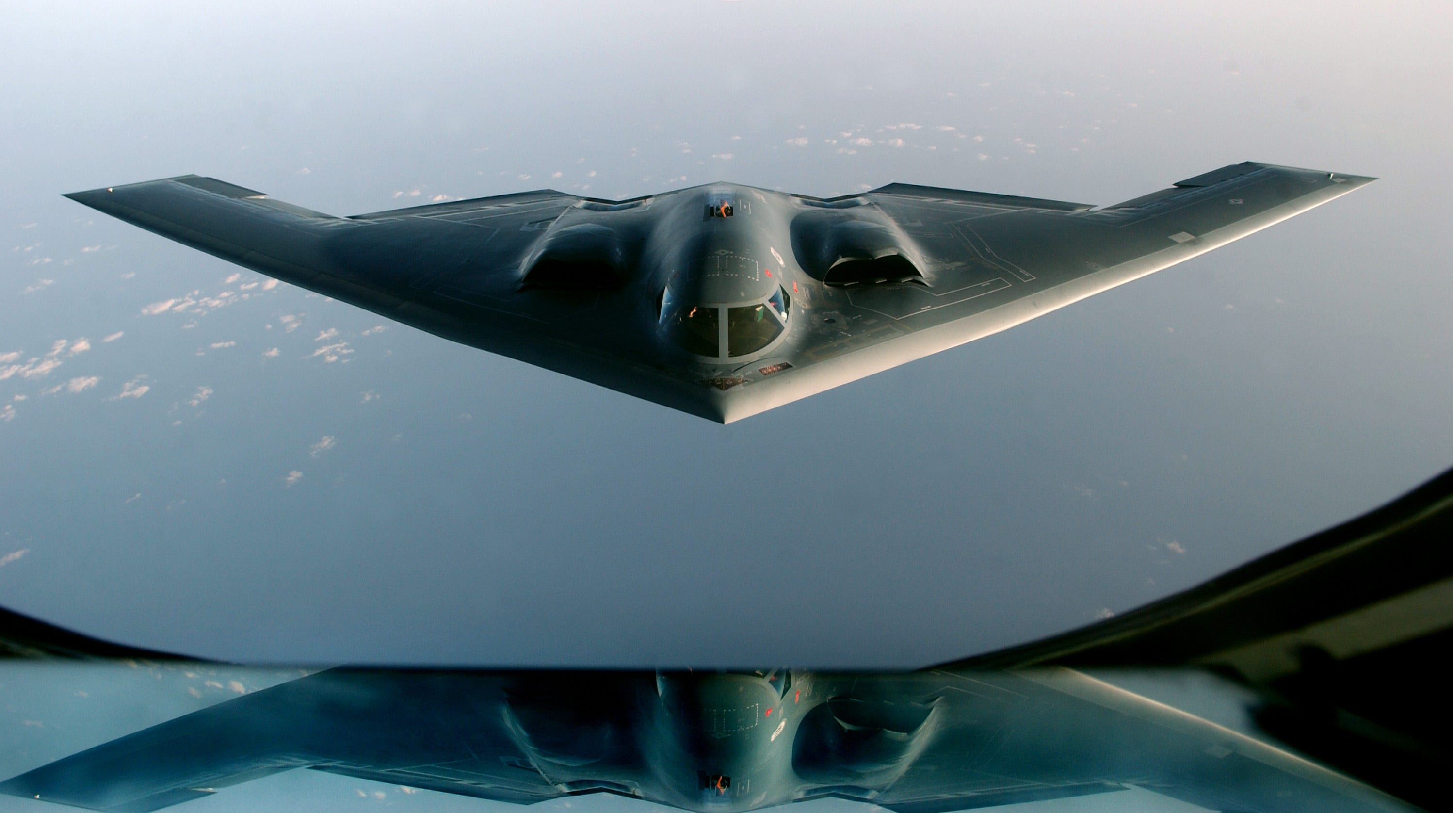 B2 SPIRIT BOMBER SEEN AFTER FLYING A MISSION OVER IRAQ